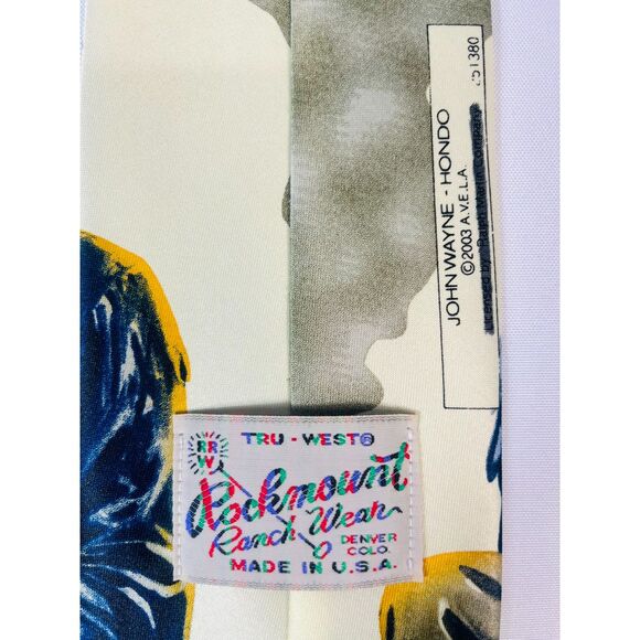 ROCKMOUNT RANCH WEAR Tie John Wayne Hondo Cowboy Western Ralph Marlin 25/380 - Picture 4 of 8